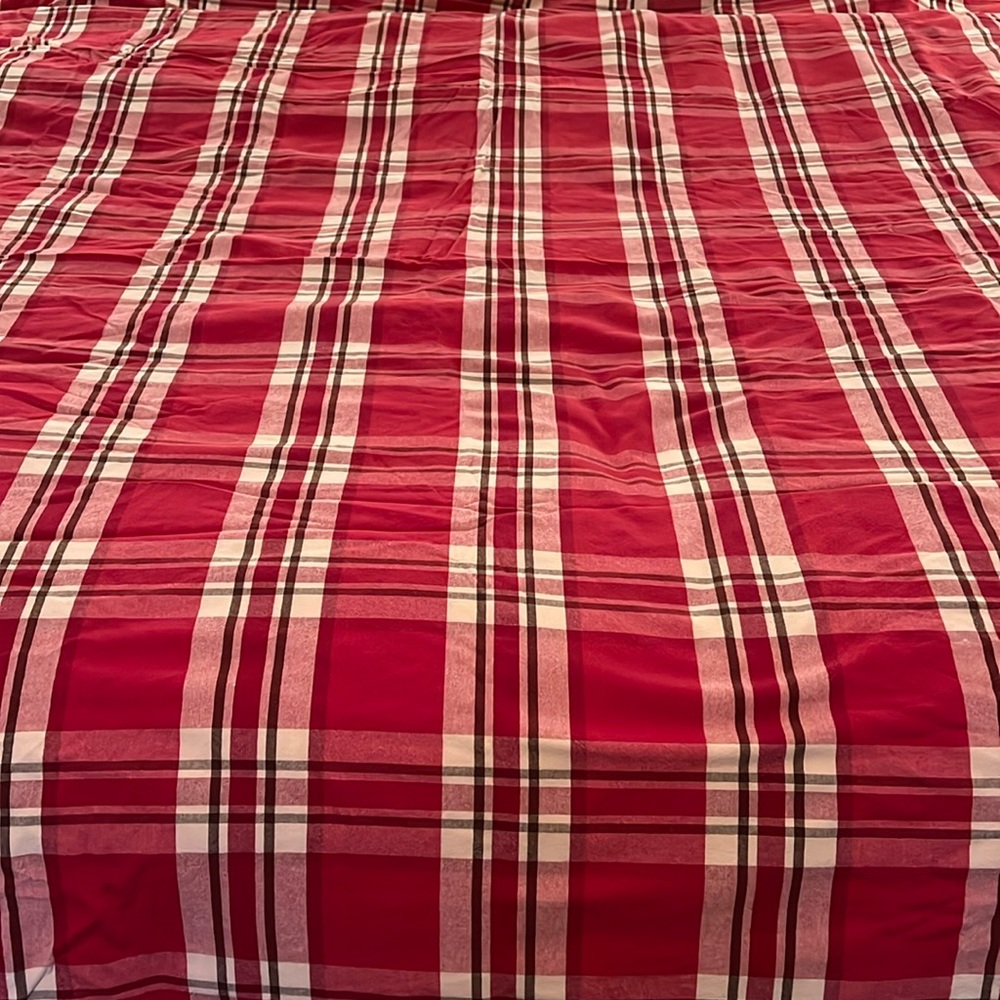 Pottery Barn Plaid Duvet & Shams